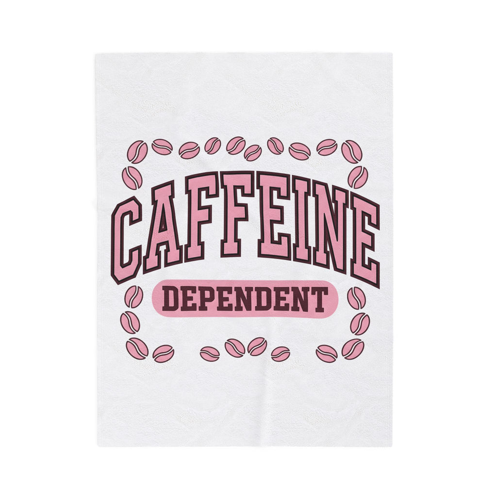 Coffee Beans Blanket Coffee Humor Gift Women Bold Blanket Coffee Blanket Caffeine Fan Coffee Art Blanket Funny Graphic Retro Pink Accent Blanket