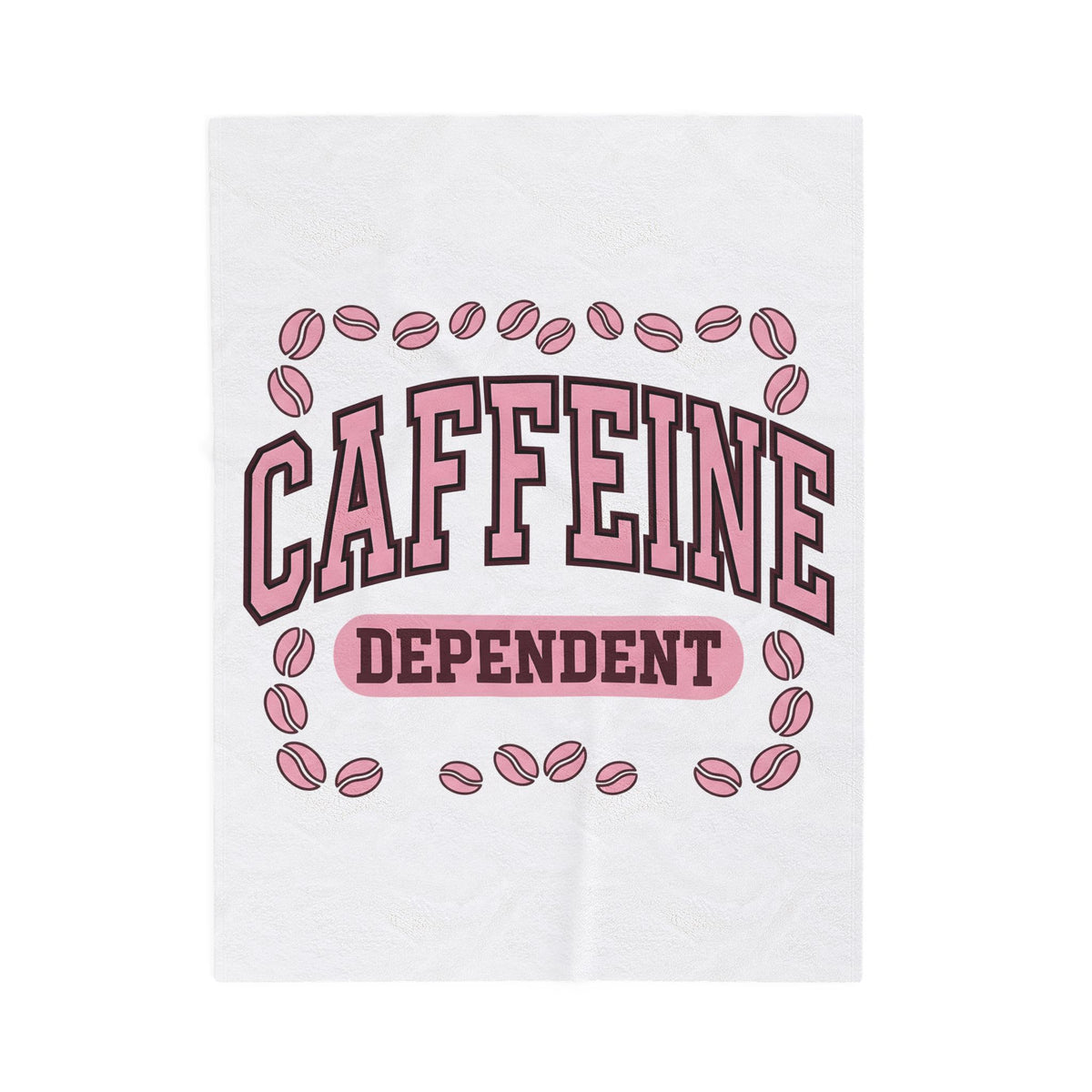 Coffee Beans Blanket Coffee Humor Gift Women Bold Blanket Coffee Blanket Caffeine Fan Coffee Art Blanket Funny Graphic Retro Pink Accent Blanket
