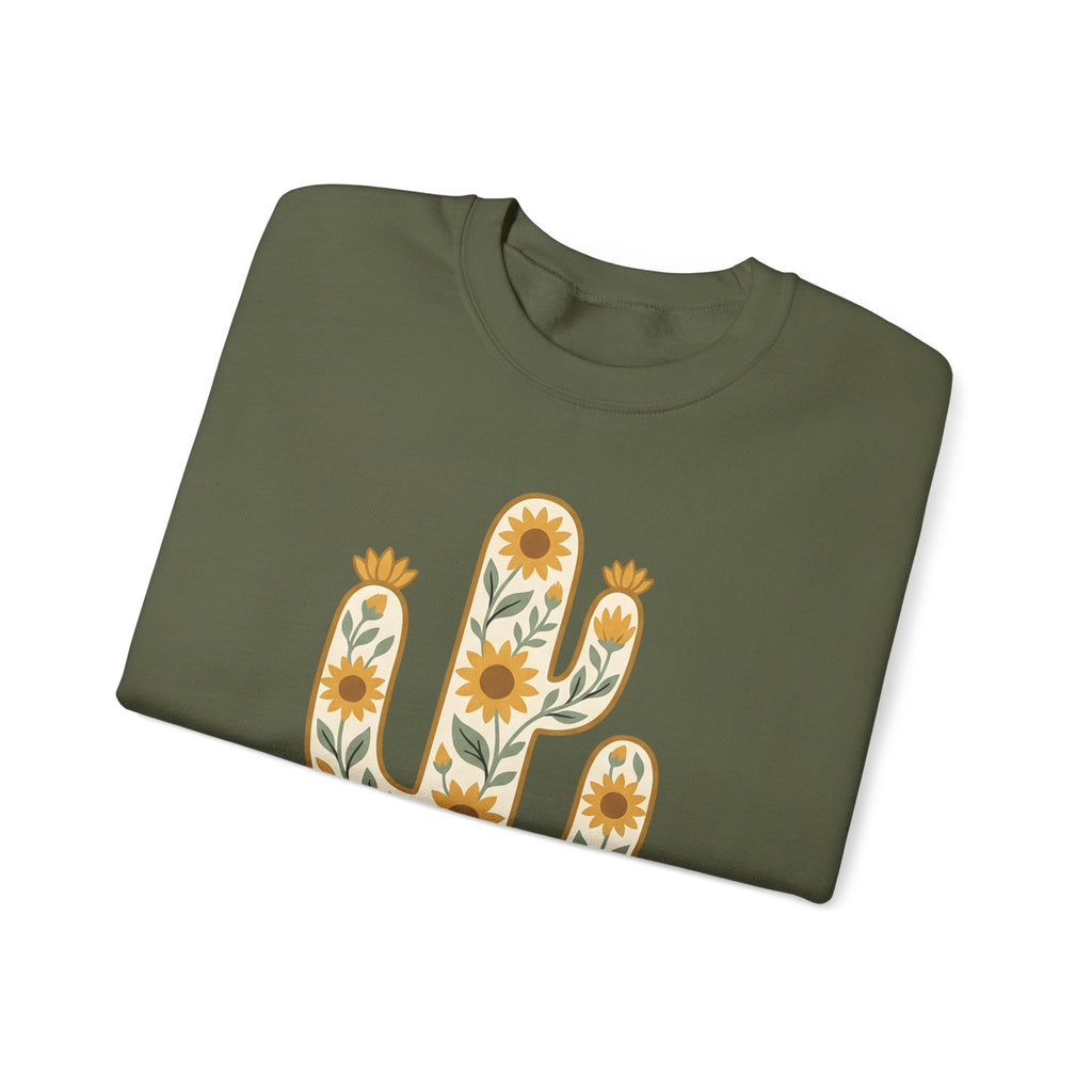 Prickly Flower Sweatshirt Cowgirl Cowboy Gift Women Vintage Sweatshirt Thorn Sweatshirt Rancher Fan Retro Sweatshirt Rodeo Graphic Sketch Sunflower Sweatshirt
