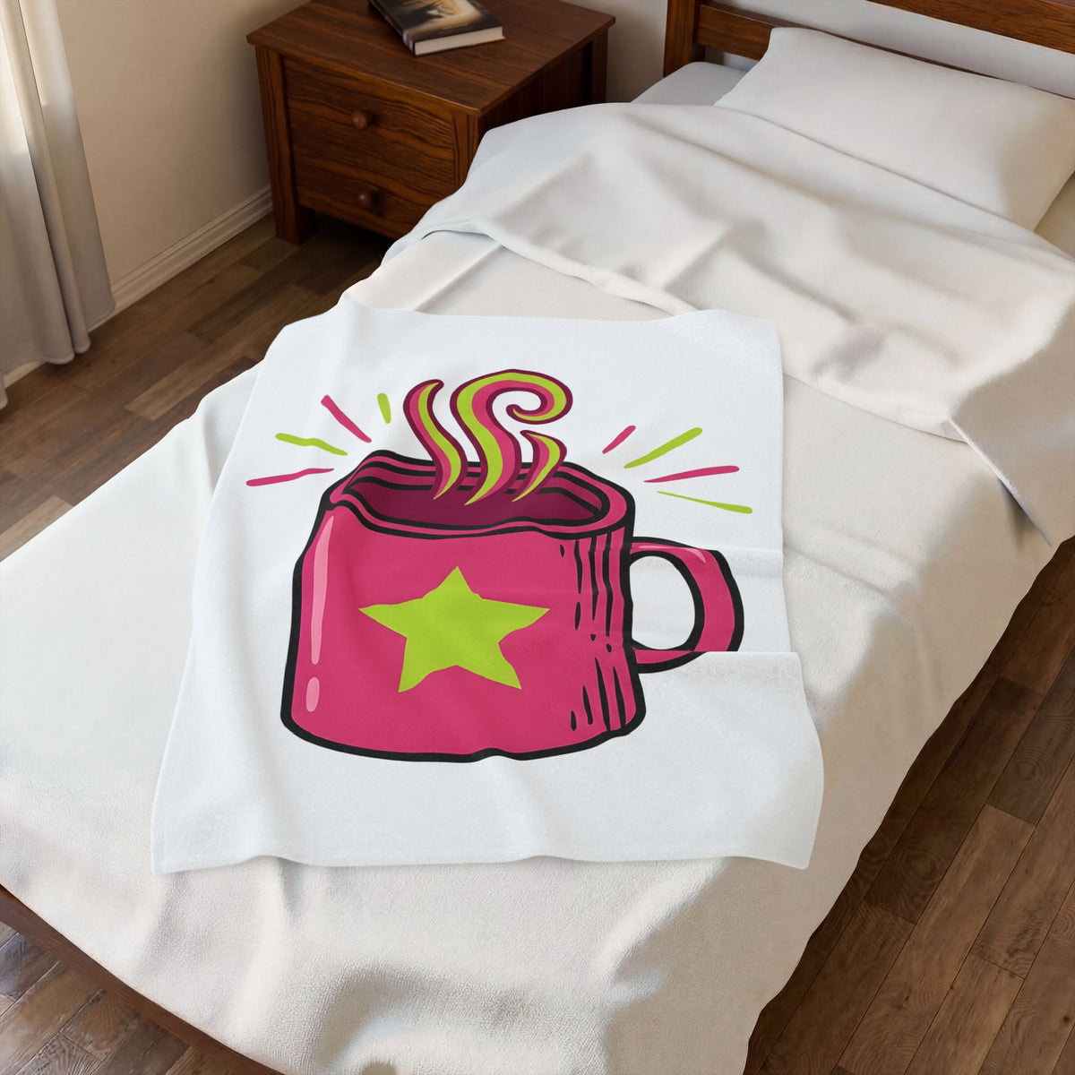 Coffee Cup Blanket Coffee Brunch Gift Women Vintage Blanket Blanket Blanket Coffee Fan Coffee Cup Blanket Breakfast Graphic Comic Star Shape Blanket