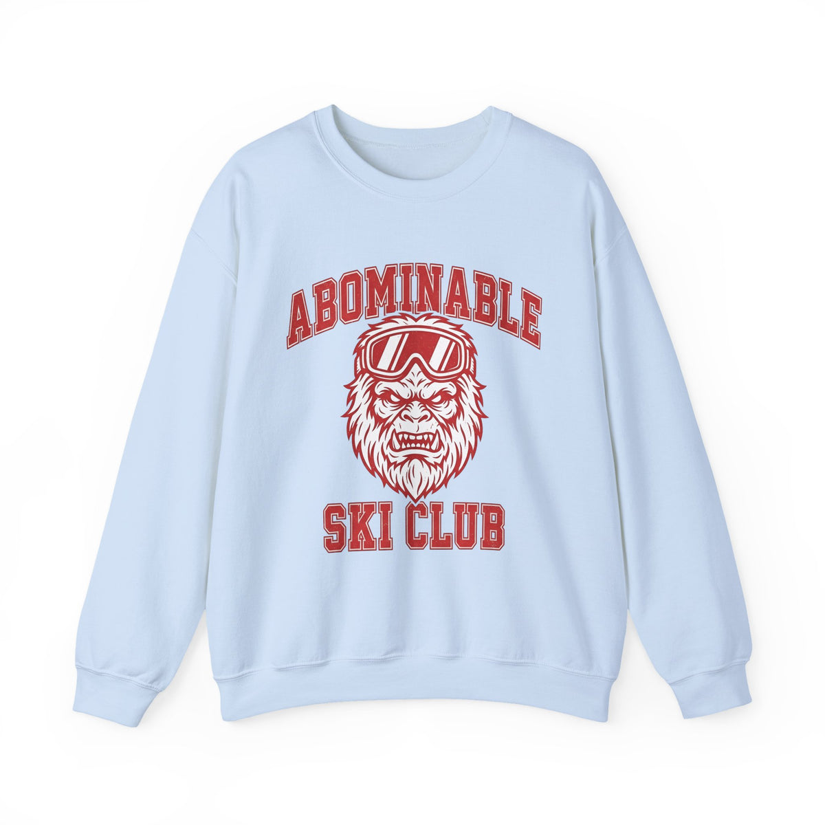 Abominable Snowman Face Sweatshirt Christmas Cold Gift Women Strong Sweatshirt Yeti Sweatshirt Xmas Fan Vintage Sweatshirt Frosty Graphic Antique Snow Goggles