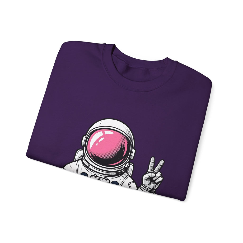 Astronaut Graphic Sweatshirt America Space Gift Women Comic Sweatshirt Cosmonaut Sweatshirt Patriot Fan Galactic Graphic Illustration Cartoon Sweatshirt Retro