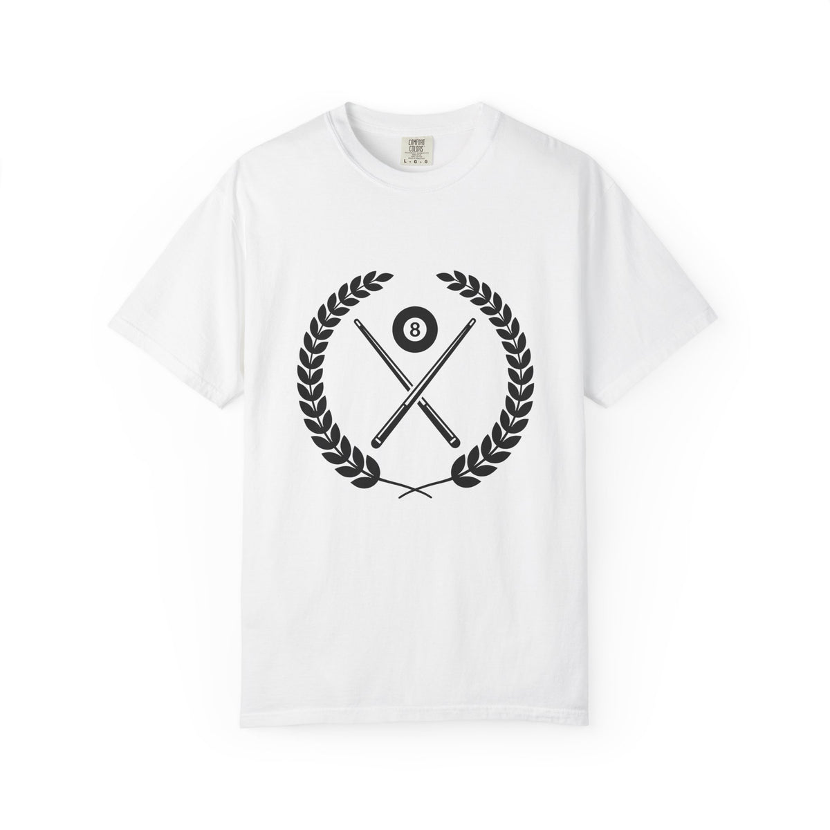 Billiard Badge T-Shirt Billiards Contest Gift Women Modern T-Shirt Pool Badge T-Shirt Billiards Fan Contemporary T-Shirt Competition Graphic