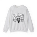 Potted Plant Sweatshirt Plant Botanical Gift Women Bold Sweatshirt Planter Sweatshirt Gardener Enthusiast Graphic Sweatshirt Floral Graphic Retro Checkered