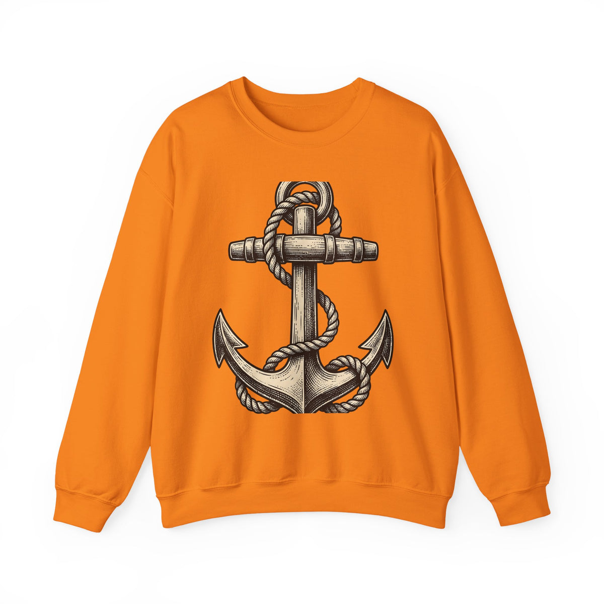 Anchor Line Nautical Beach Gift Old School Rope Sailor Fan Mooring Outline Seaside Sweatshirt