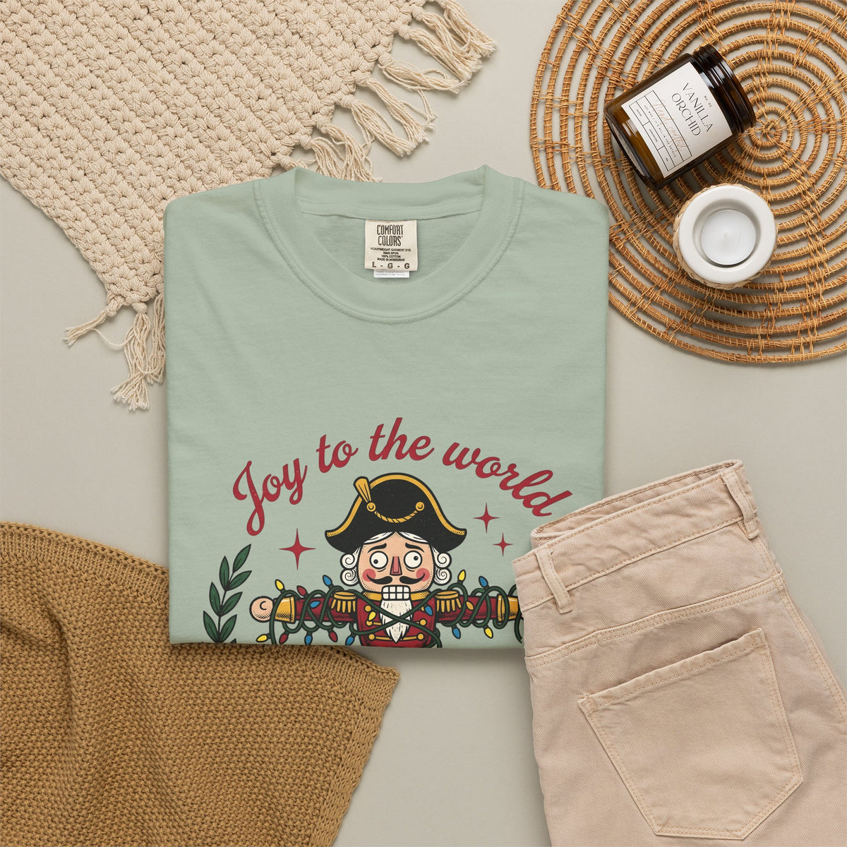 Nutcracker Illustration T-Shirt Christmas Comedy Gift Women Caricature T-Shirt Christmas Soldier T-Shirt Xmas Fan Cartoon T-Shirt Humor Graphic