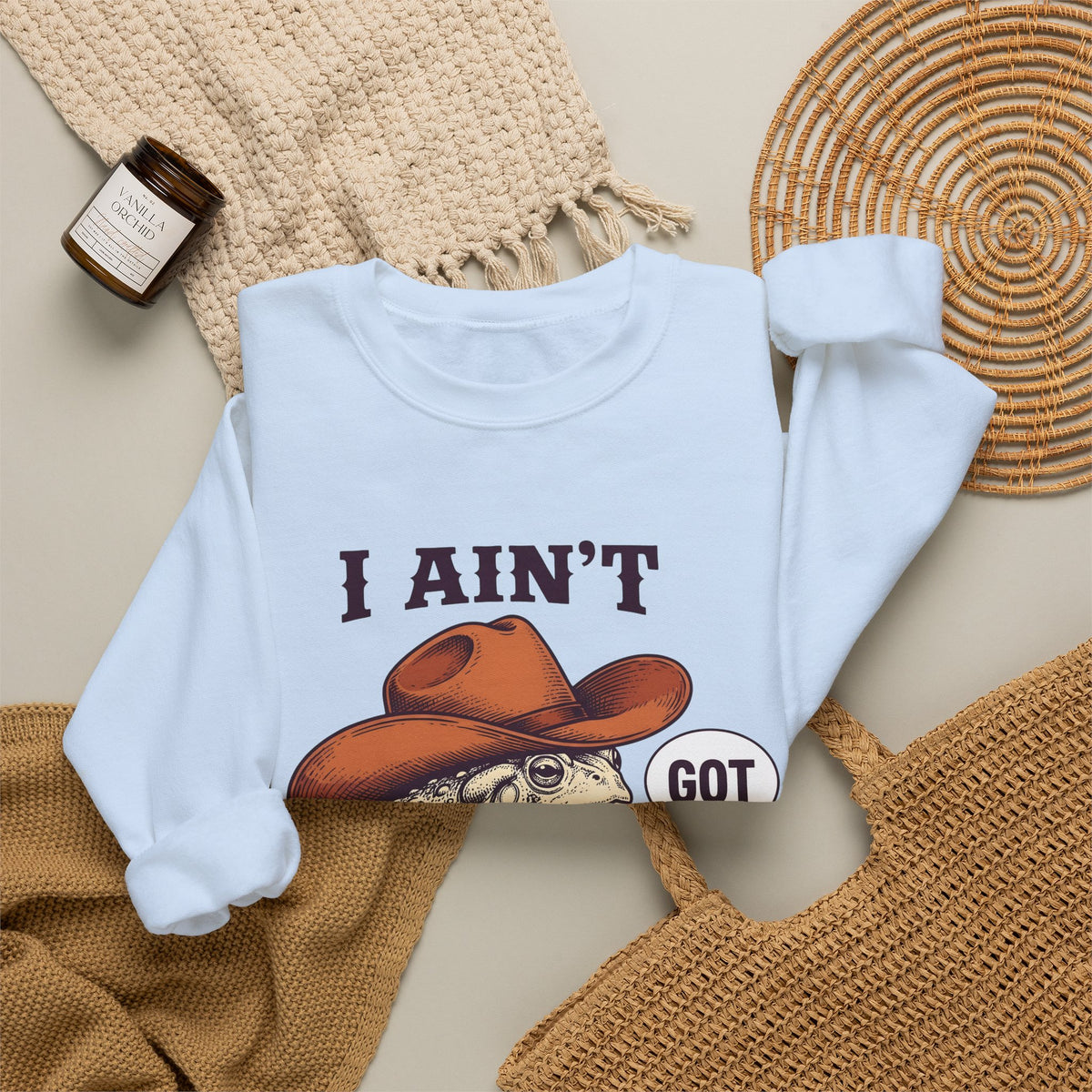 Ranch Frog Funny Critter Gift Classic Toad Humor Fan Retro Animal Doodle Talk Bubble Sweatshirt