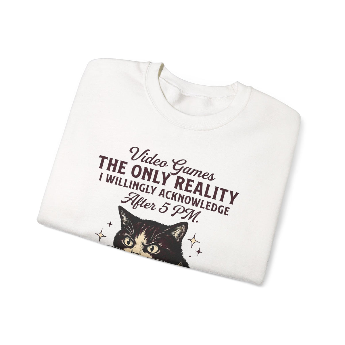 Cat Gamer Sweatshirt Cat Consoles Gift Women Cartoon Sweatshirt Gamer Sweatshirt Cat Fan Feline Sweatshirt Console Graphic Doodle Joystick Sweatshirt