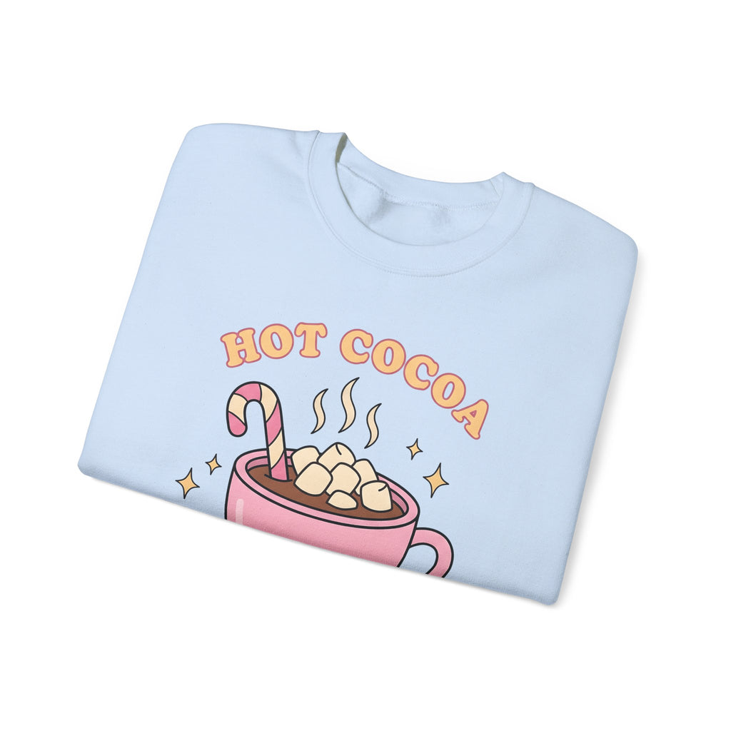 Hot Chocolate Cup Cocoa Winter Gift Line Mug Chocolate Fan Drawing Nostalgic White Marshmallows Sweatshirt