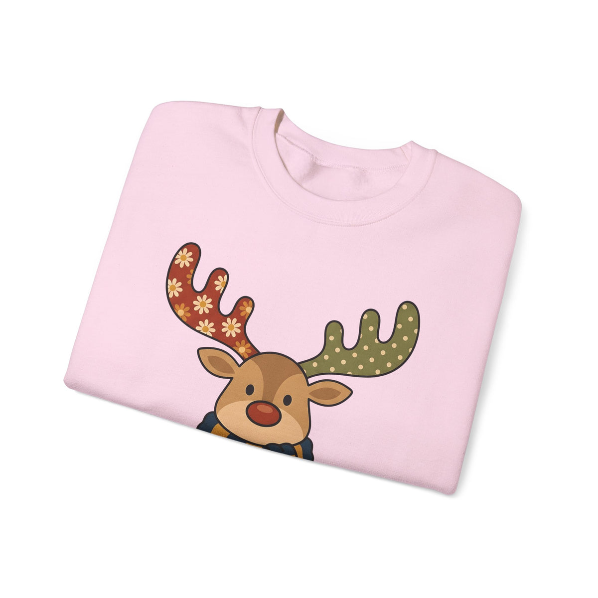 Deer Drawing Holiday Noel Gift Cartoon Fawn Christmas Fan Caricature Christmas Classic Winter Sweatshirt