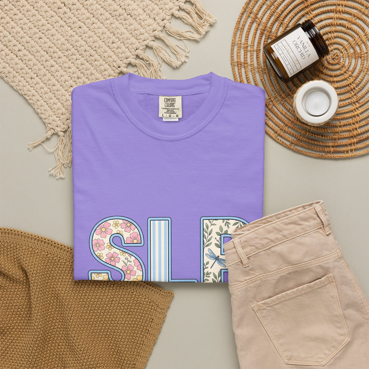 Floral Dragonfly Monogram T-Shirt Speech Therapist Educator Gift Women Whimsical T-Shirt Monogram T-Shirt Speech Pathology Enthusiast Whimsy