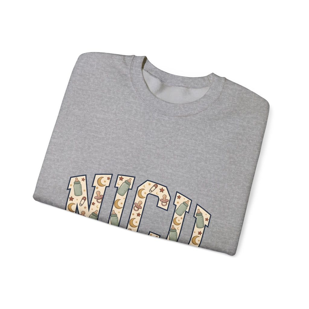 Baby Bottle Pattern Sweatshirt NICU Nurse Medical Gift Women Playful Sweatshirt Feeding Bottle Sweatshirt Nurse Enthusiast Fun Sweatshirt Healthcare Graphic