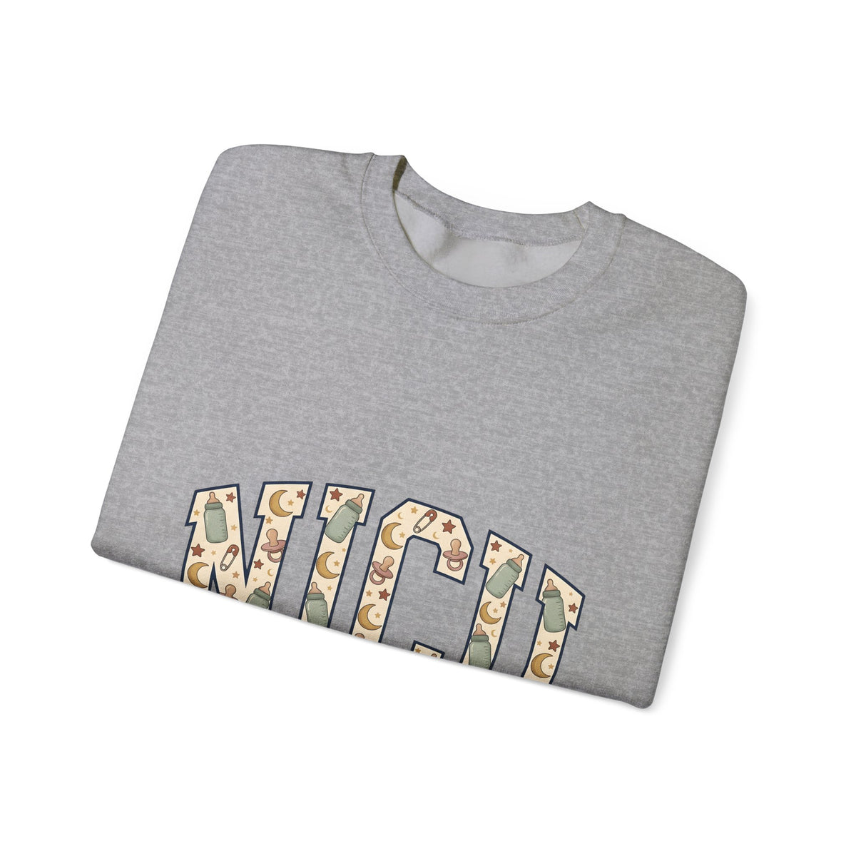 Baby Bottle Pattern Sweatshirt NICU Nurse Medical Gift Women Playful Sweatshirt Feeding Bottle Sweatshirt Nurse Enthusiast Fun Sweatshirt Healthcare Graphic