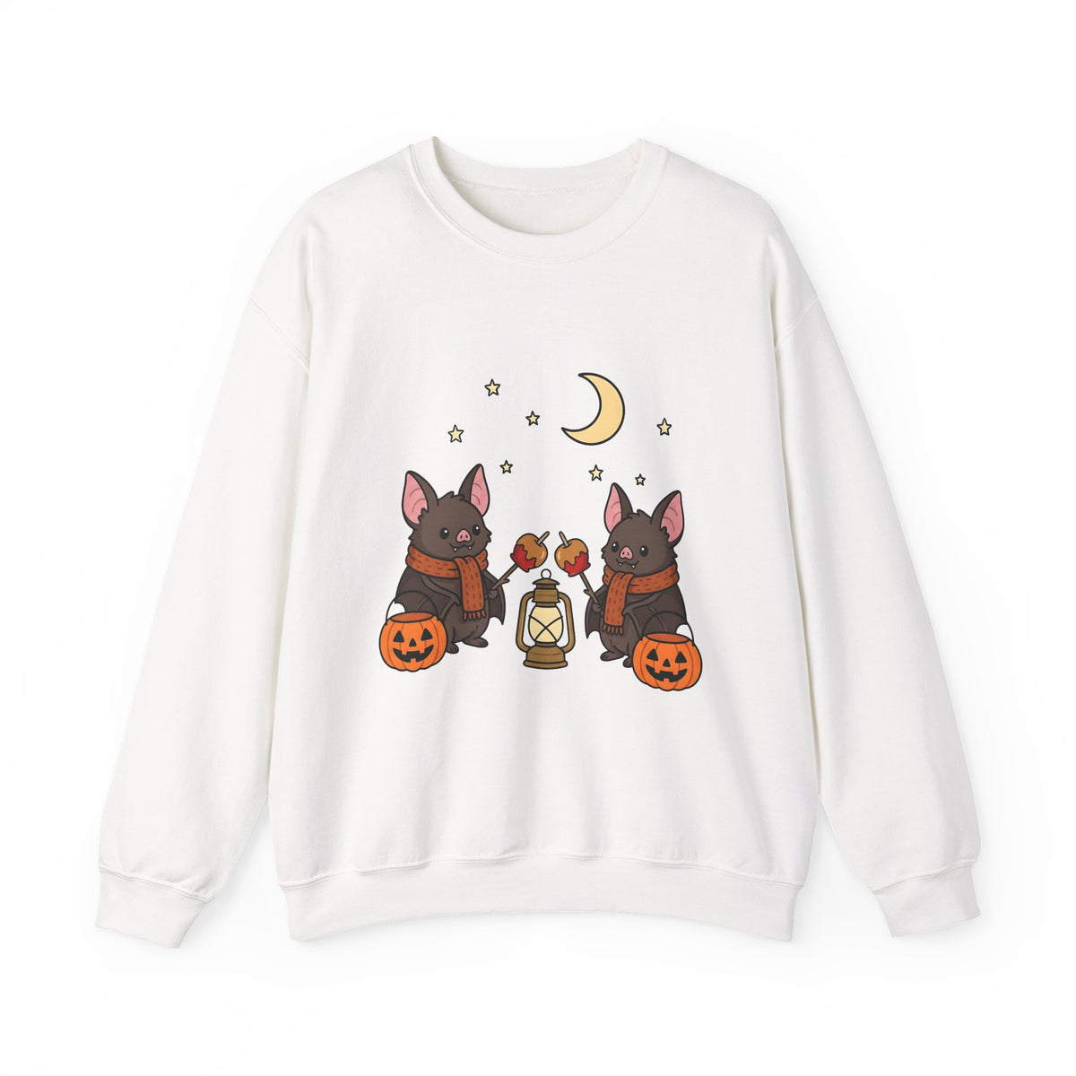 Bat Drawing Sweatshirt Halloween Creatures Gift Women Charming Sweatshirt Bat Sweatshirt Spooky Fan Cartoon Sweatshirt Monster Graphic Animated Gourd Sweatshirt