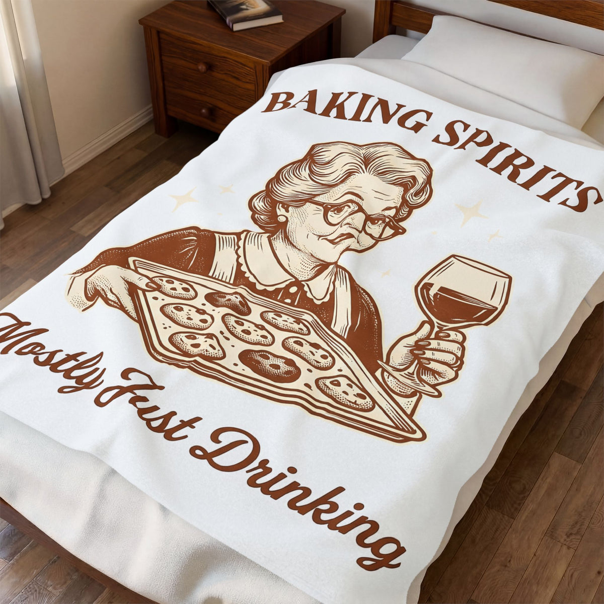 Nana Cookies Blanket Christmas Joke Gift Women Rustic Blanket Cookie Blanket