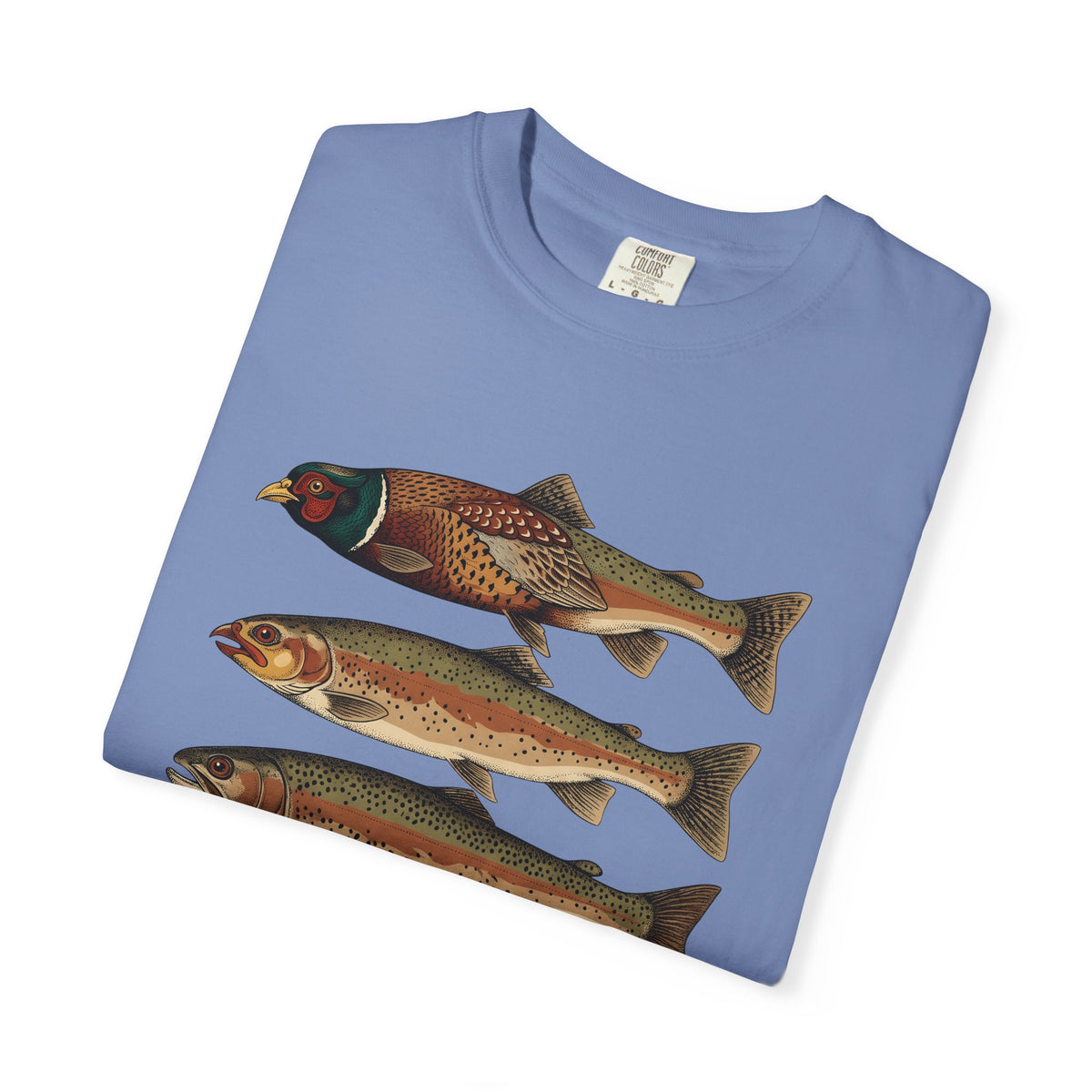 Rainbow Trout Fishing Animals Gift Retro Trout Angler Fan Vintage Wildlife Sketch Game T-Shirt