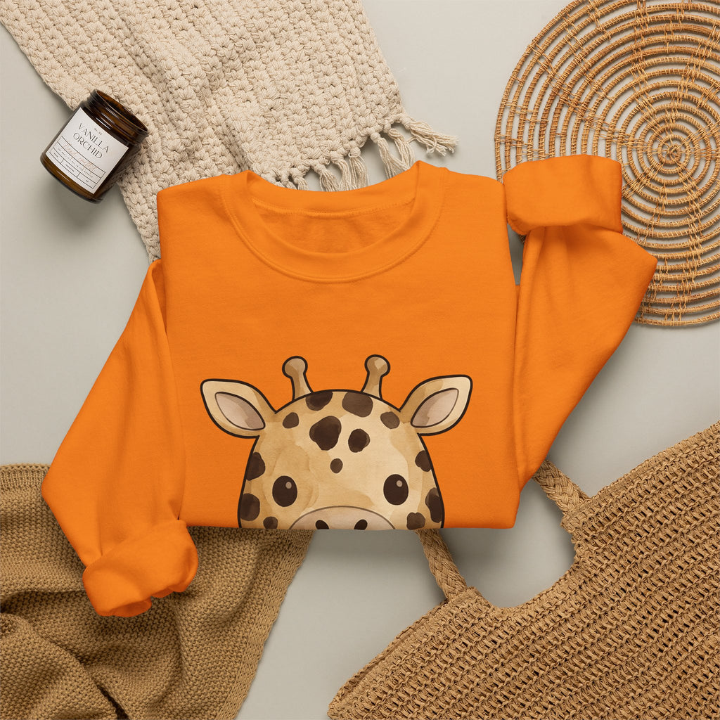 Giraffe Illustration Sweatshirt Moms Jungle Gift Women Paint Sweatshirt Giraffe Sweatshirt Mom Fan Watercolor Sweatshirt Tropical Graphic Charming Wildlife