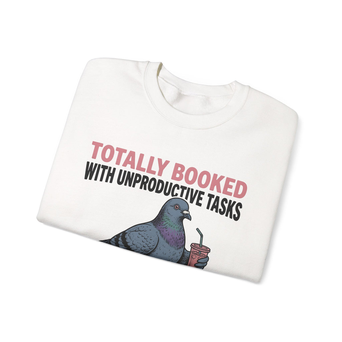 Pigeon Drawing Sweatshirt Funny Wildlife Gift Women Comic Sweatshirt Dove Sweatshirt Humor Fan Cartoon Sweatshirt Animal Graphic Classic Coffee Cup Sweatshirt