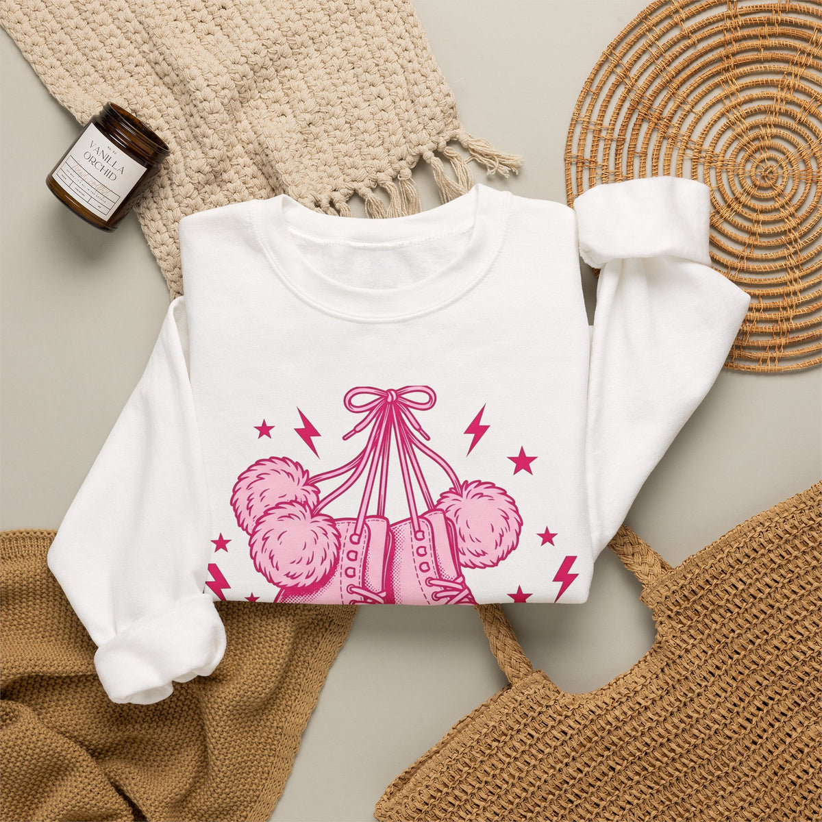 Ice Boots Sweatshirt Holiday Frost Gift Women Hand Drawn Sweatshirt Winter Boots Sweatshirt Christmas Fan Cold Weather Sweatshirt Frosty Graphic Sketch Fluff