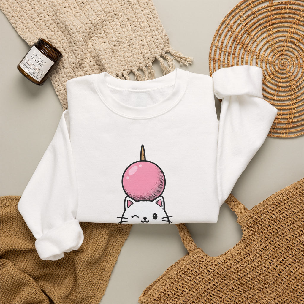 Feline Mochi Cat Snack Gift Adorable Cat Cat Fan Kitty Food Comic Sweet Candy Sweatshirt