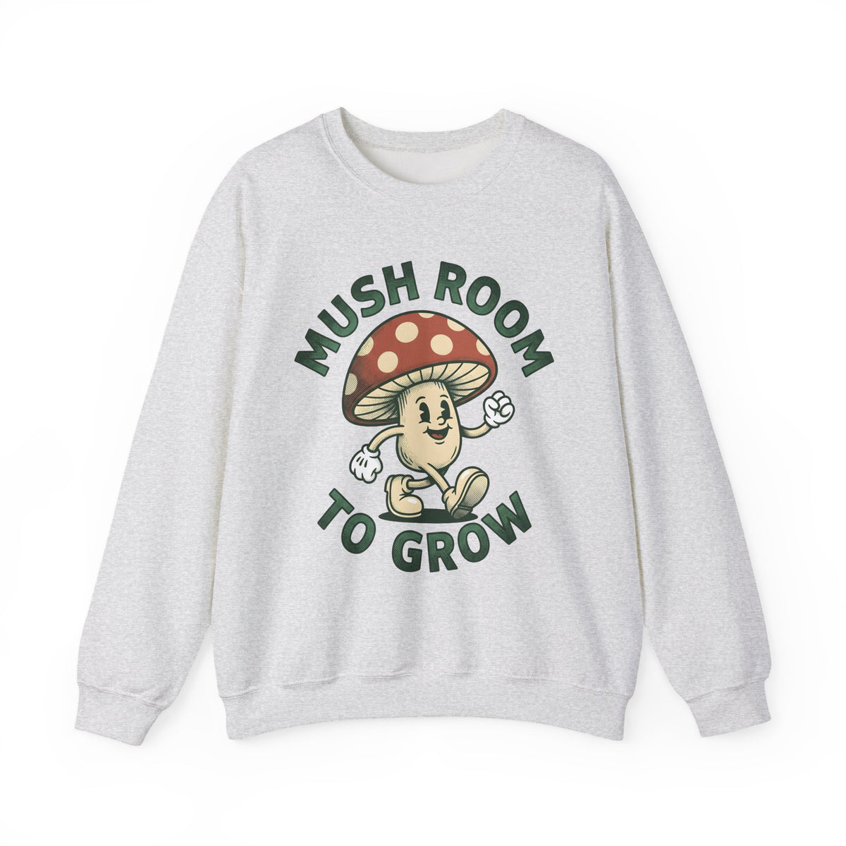 Funny Mushroom Sweatshirt Funny Outdoors Gift Women Classic Sweatshirt Toadstool Sweatshirt Humor Fan Vintage Sweatshirt Camping Graphic Hand Drawn Smiley Face