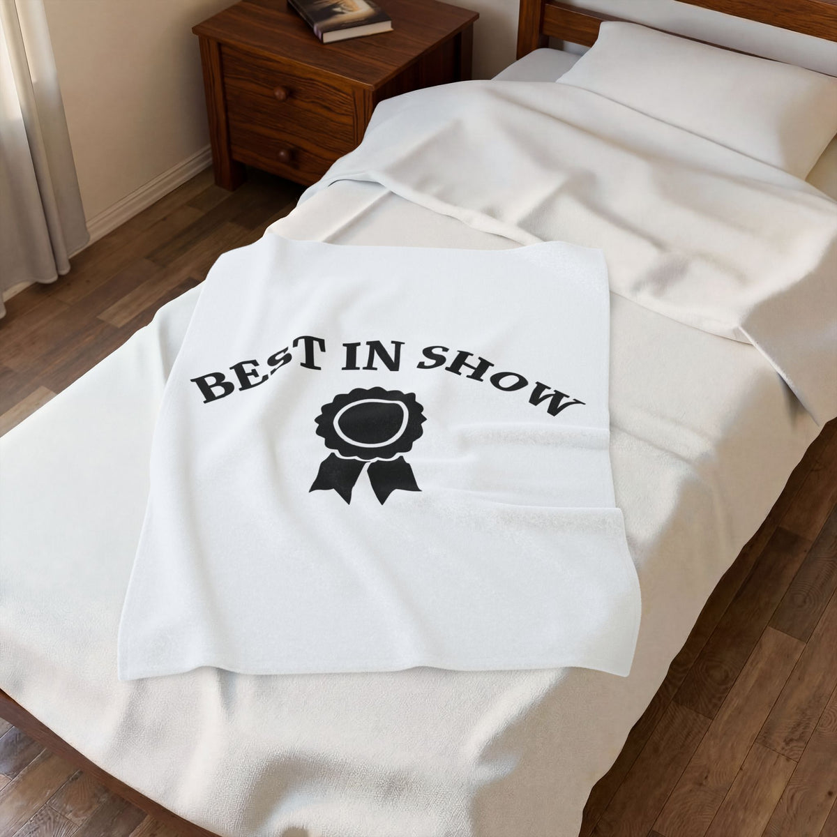 Award Ribbon Blanket Dog Competition Gift Women Minimalist Blanket Rosette Blanket Dog Fan Simple Blanket Championship Graphic Retro Badge Blanket