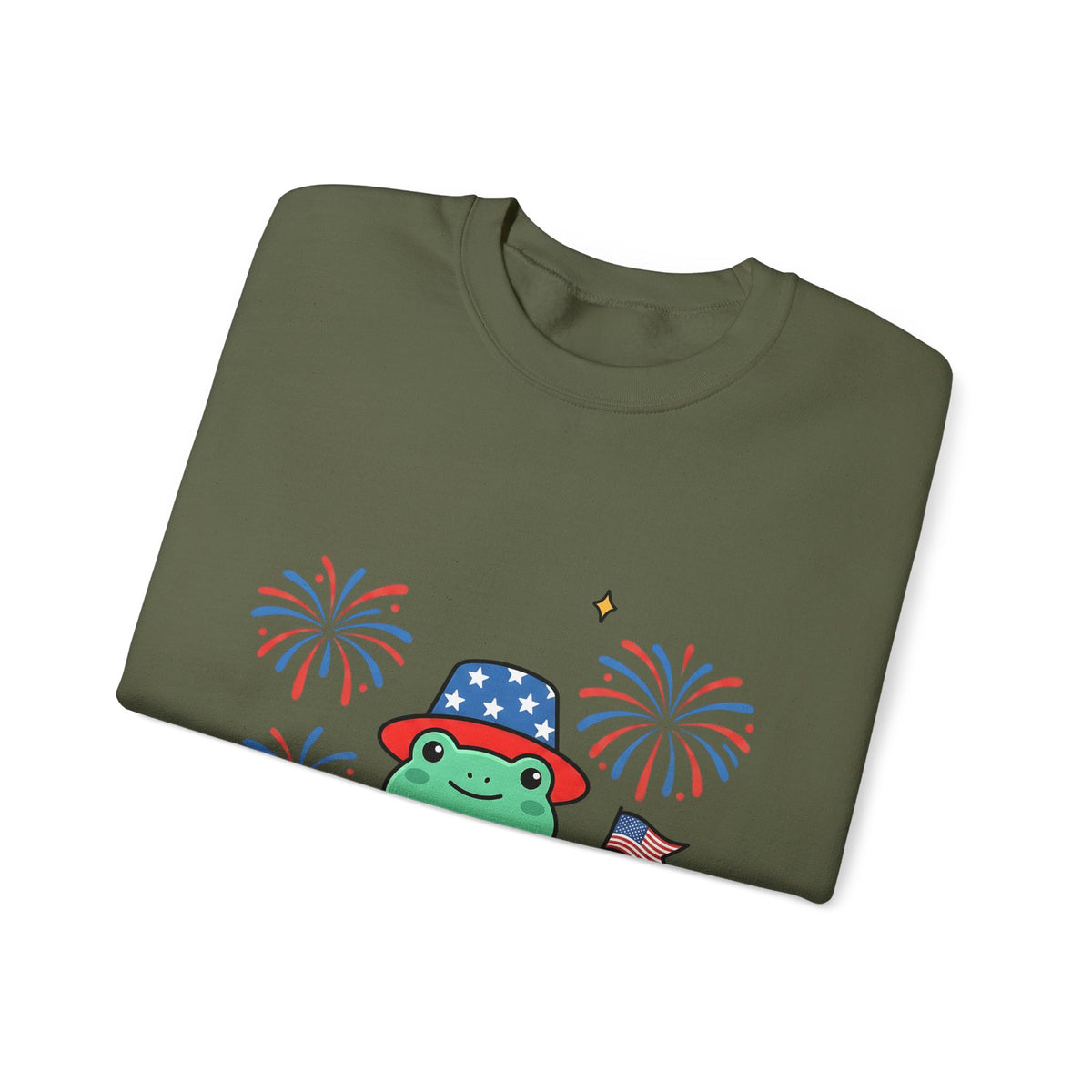 Usa Frog Sweatshirt America/4th Of July Wildlife Gift Women Kawaii Sweatshirt Toad Sweatshirt Patriotic Fan Cute Sweatshirt Animal Graphic Comic Sparkler