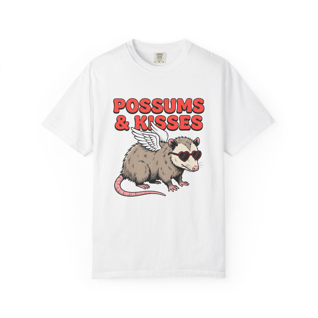 Possum Graphic T-Shirt St. Valentines Day Animals Gift Women Cartoon T-Shirt Opossum T-Shirt Valentines Fan Kawaii T-Shirt Wildlife Graphic Retro