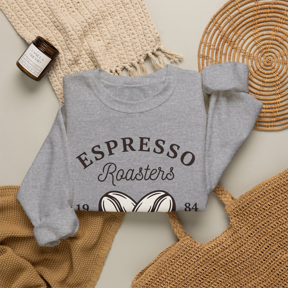 Java Beans Sweatshirt Coffee Culinary Gift Women Antique Sweatshirt Coffee Bean Sweatshirt Coffee Fan Gourmet Design Baking Graphic Line Art Shoot Sweatshirt