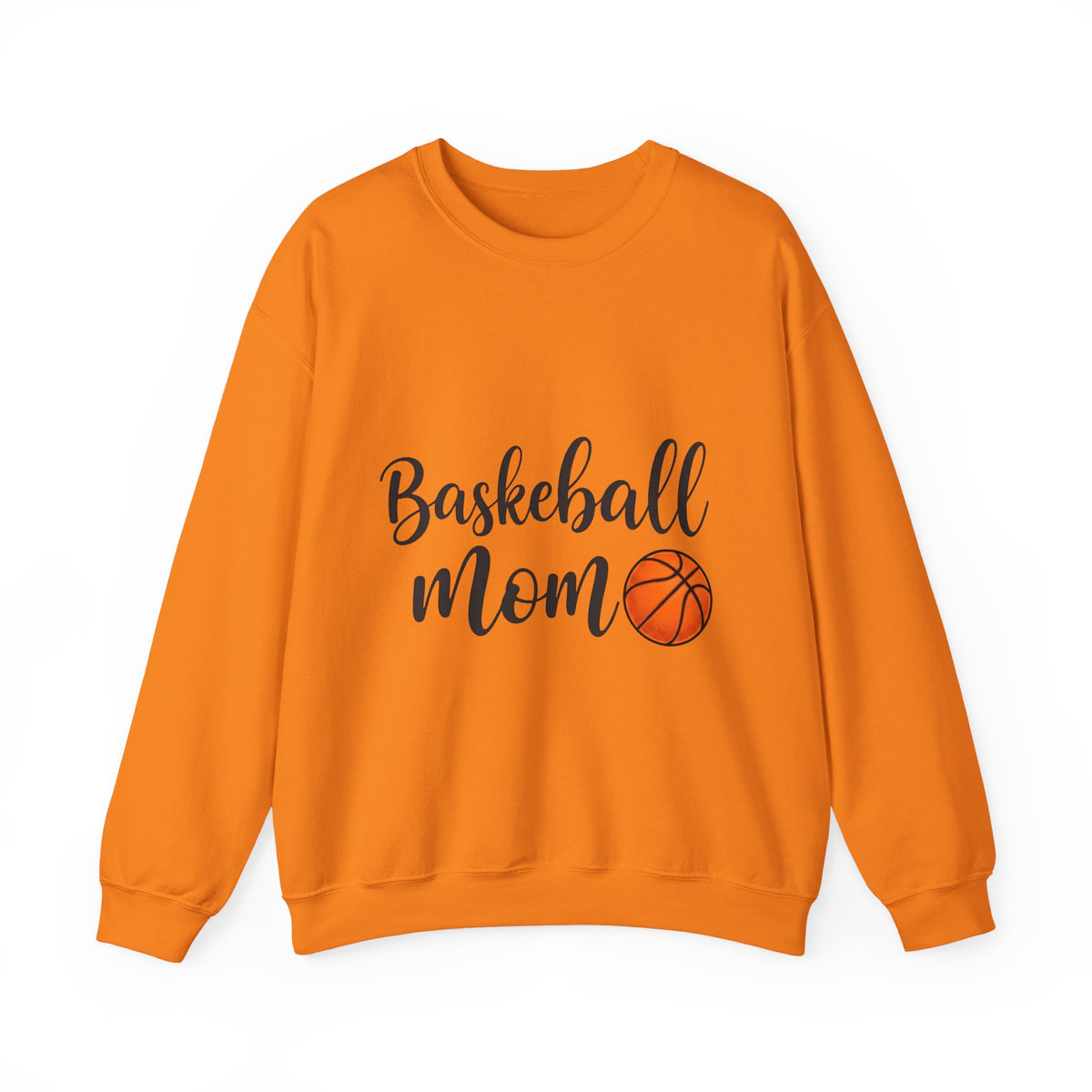 Basketball Graphic Sweatshirt Moms Sports Gift Women Script Sweatshirt Hoop Sweatshirt Mom Fan Calligraphy Sweatshirt Athlete Graphic Modern Sports Ball Sweatshirt