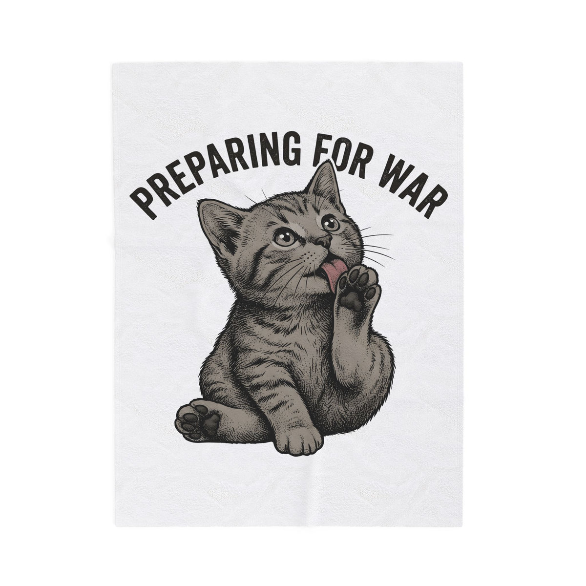 Striped Cat Cat Jokes Gift Sketch Tabby Cat Feline Fan Drawing Retro Claw Blanket