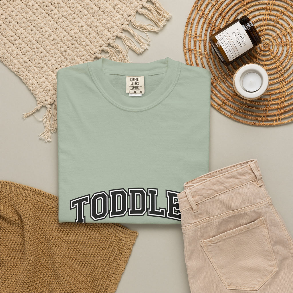 Varsity Lettering Style T-Shirt Mom Home Gift Women Thick T-Shirt Letterman T-Shirt Motherhood Fan Bold T-Shirt Domestic Graphic Basic Semicircle