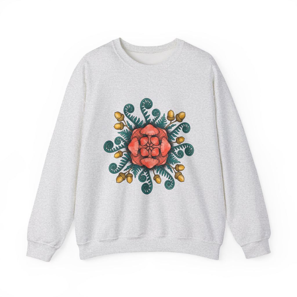 Shroom Mandala Sweatshirt Boho Chic Flora Gift Women Bohemian Sweatshirt Mushroom Sweatshirt Hippie Fan Tribal Sweatshirt Botanical Graphic Line Art Seed Pods
