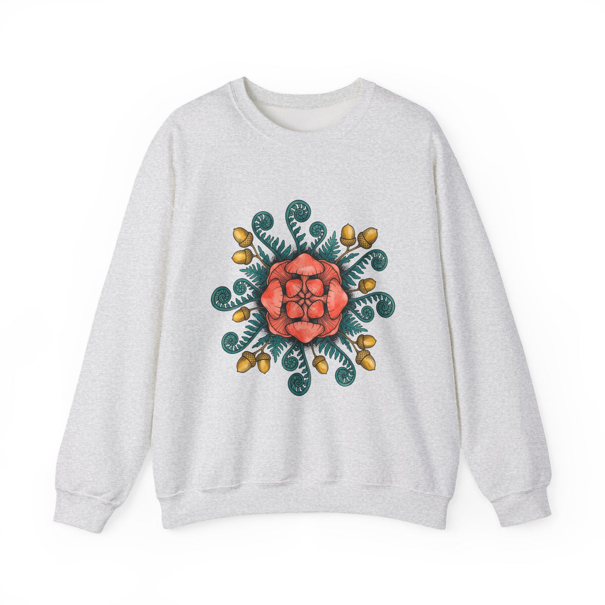 Shroom Mandala Sweatshirt Boho Chic Flora Gift Women Bohemian Sweatshirt Mushroom Sweatshirt Hippie Fan Tribal Sweatshirt Botanical Graphic Line Art Seed Pods