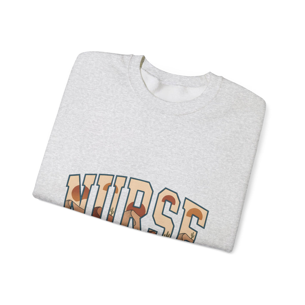 Desert Landscape Text Sweatshirt Nurse Western Gift Women Boho Sweatshirt Desert Text Sweatshirt Rn Fan Hippie Sweatshirt Cowboy Graphic Retro Cactus Sweatshirt