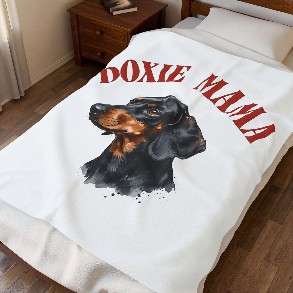 Dachshund Pet Blanket Dog Companion Gift Women Naturalistic Blanket Wiener Dog Blanket Dog Fan Doxie Design Dog Graphic Paint Wash Canine Portrait