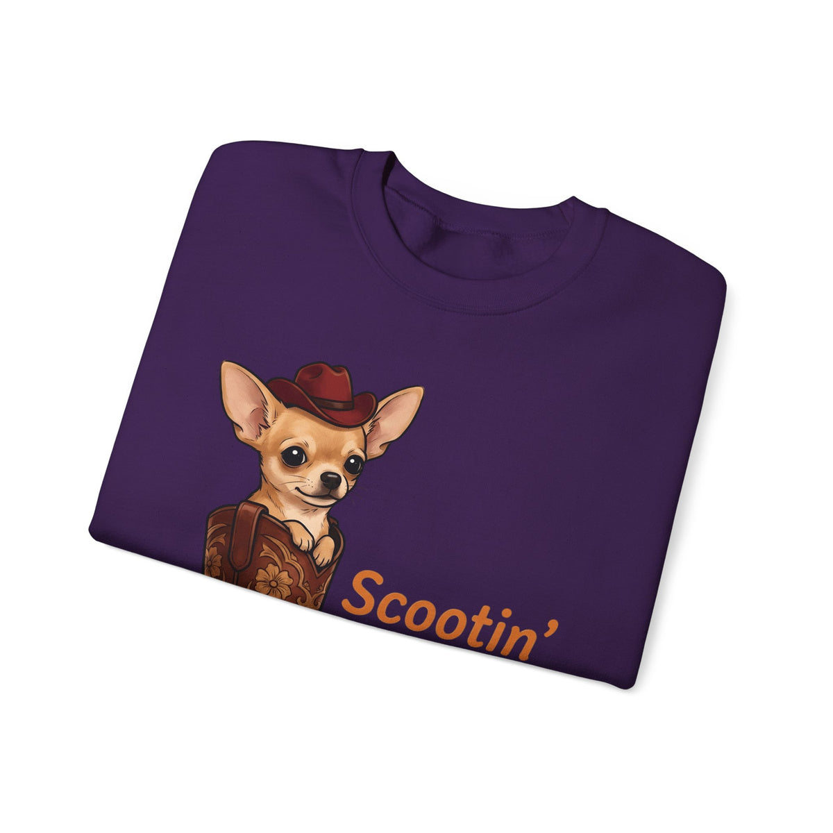 Chihuahua Cowboy Sweatshirt Dog Country Gift Women Hand Drawn Sweatshirt Puppy Sweatshirt Dog Fan Illustrated Sweatshirt Country Graphic Rustic Cowboy Boot