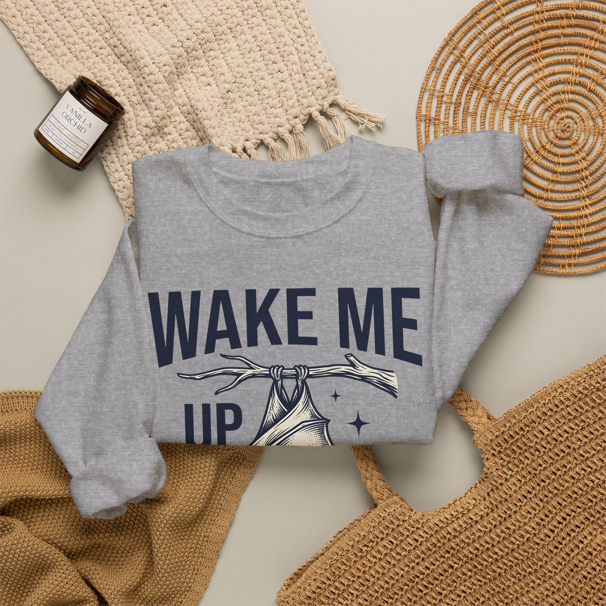 Bat Print Sweatshirt Funny Fauna Gift Women Antique Sweatshirt Bat Sweatshirt Humor Fan Vintage Sweatshirt Wildlife Graphic Cartoon Twinkling Stars Sweatshirt