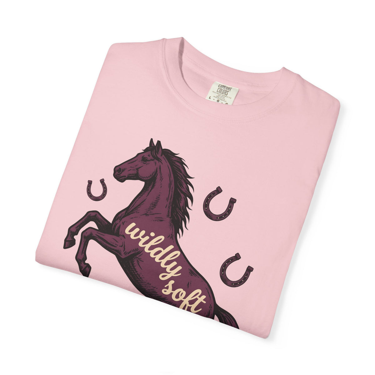 Horse Design T-Shirt Boho Chic Ranch Gift Women Classic T-Shirt Equine T-Shirt Hippie Fan Vintage T-Shirt Western Graphic Doodle Horseshoe T-Shirt