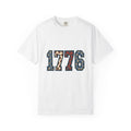 Floral Numerals T-Shirt 4th Of July Freedom Gift Women Vintage T-Shirt Number T-Shirt Independence Fan Distressed Graphic T-Shirt Retro Daisy
