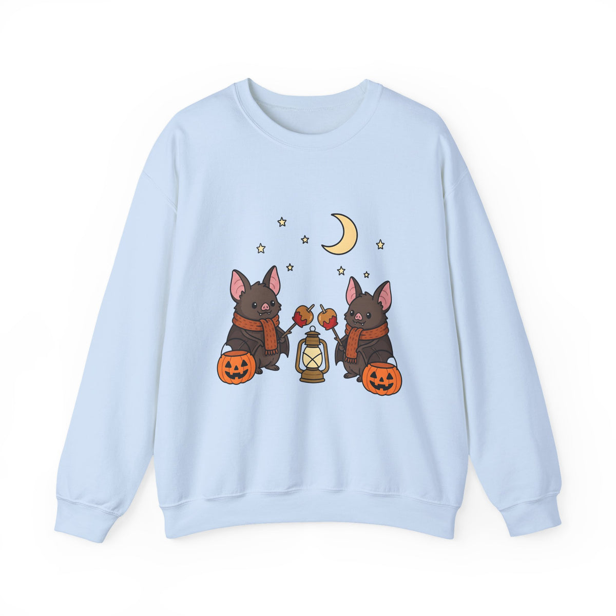 Bat Drawing Sweatshirt Halloween Creatures Gift Women Charming Sweatshirt Bat Sweatshirt Spooky Fan Cartoon Sweatshirt Monster Graphic Animated Gourd Sweatshirt