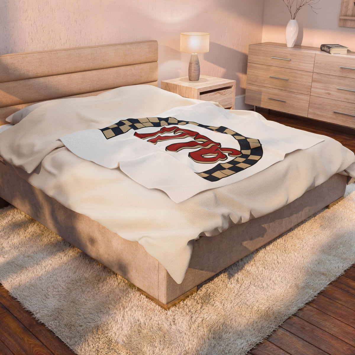 Vintage Numbers Blanket America Patriotic Gift Women Retro Blanket Typography Blanket American Enthusiast Vintage Blanket Star Graphic Distressed