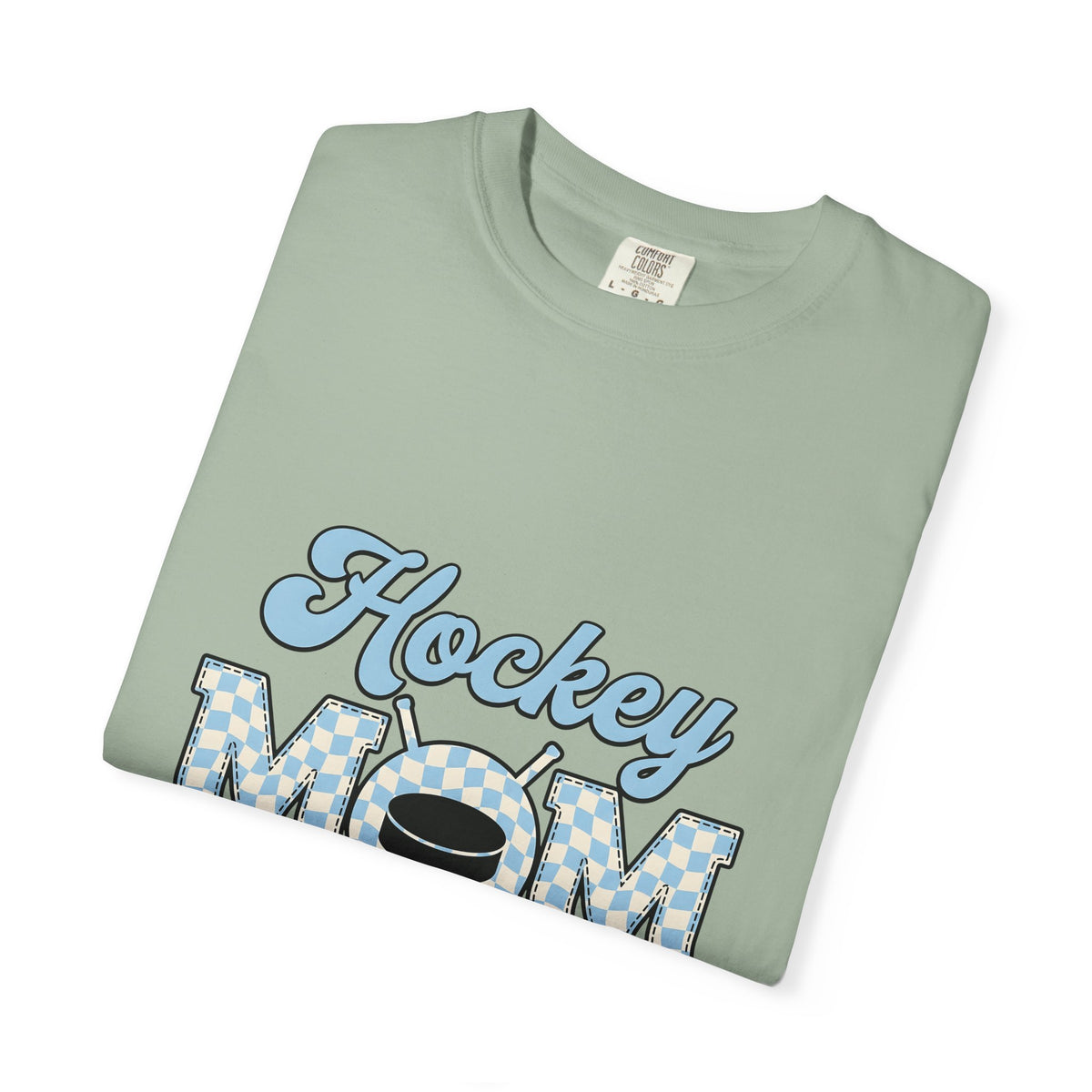 Hockey Puck T-Shirt Hockey Mom Sports Gift Women Retro T-Shirt Puck T-Shirt Hockey Fan Vintage T-Shirt Athletic Graphic Checkered Hockey Sticks
