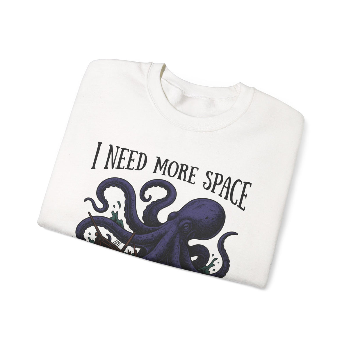 Octopus Ship Sweatshirt Funny Nautical Gift Women Vintage Sweatshirt Kraken Sweatshirt Humor Fan Retro Sweatshirt Maritime Graphic Hand Drawn Ocean Sweatshirt
