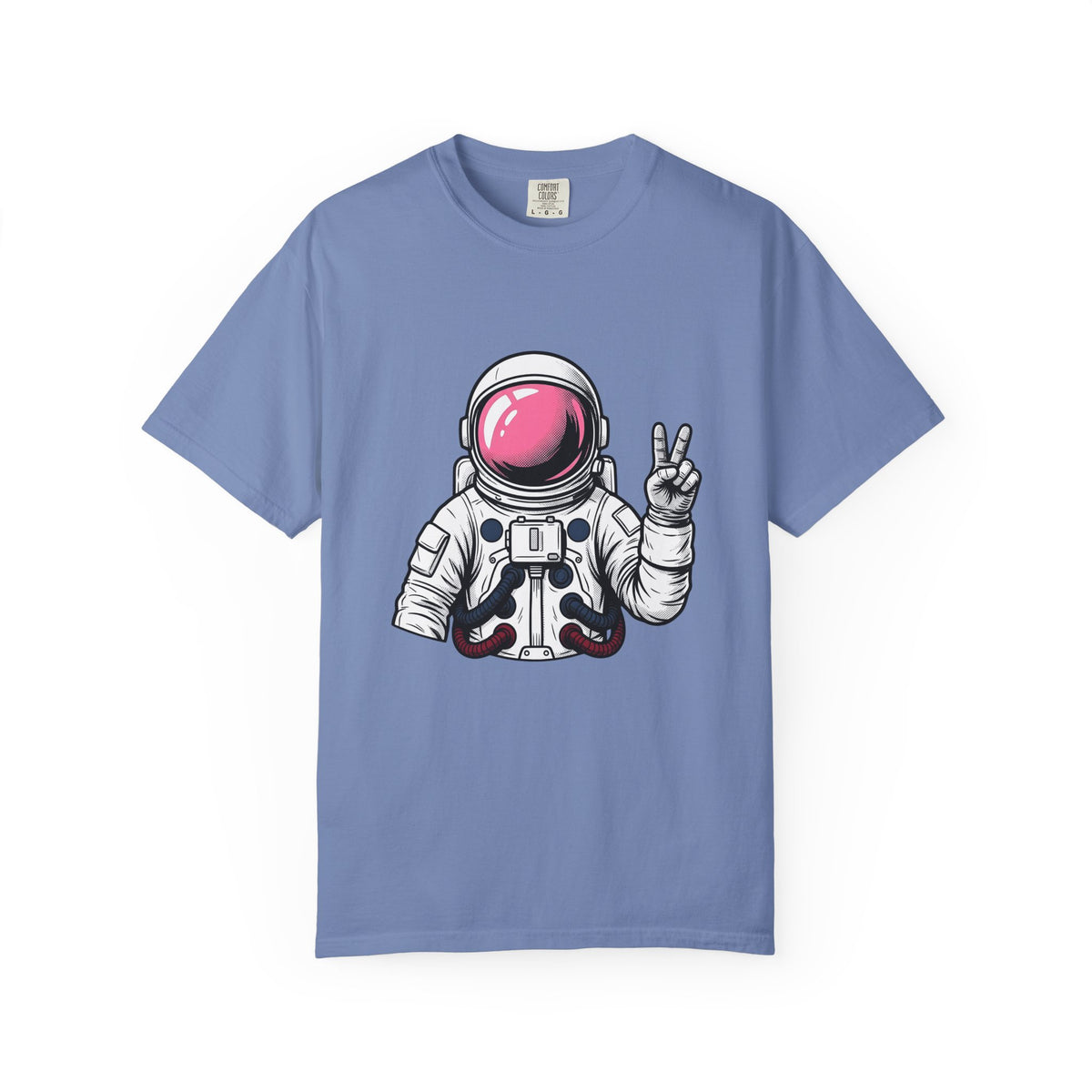 Astronaut Graphic T-Shirt America Space Gift Women Comic T-Shirt Cosmonaut T-Shirt Patriot Fan Galactic Graphic Illustration Cartoon T-Shirt Retro