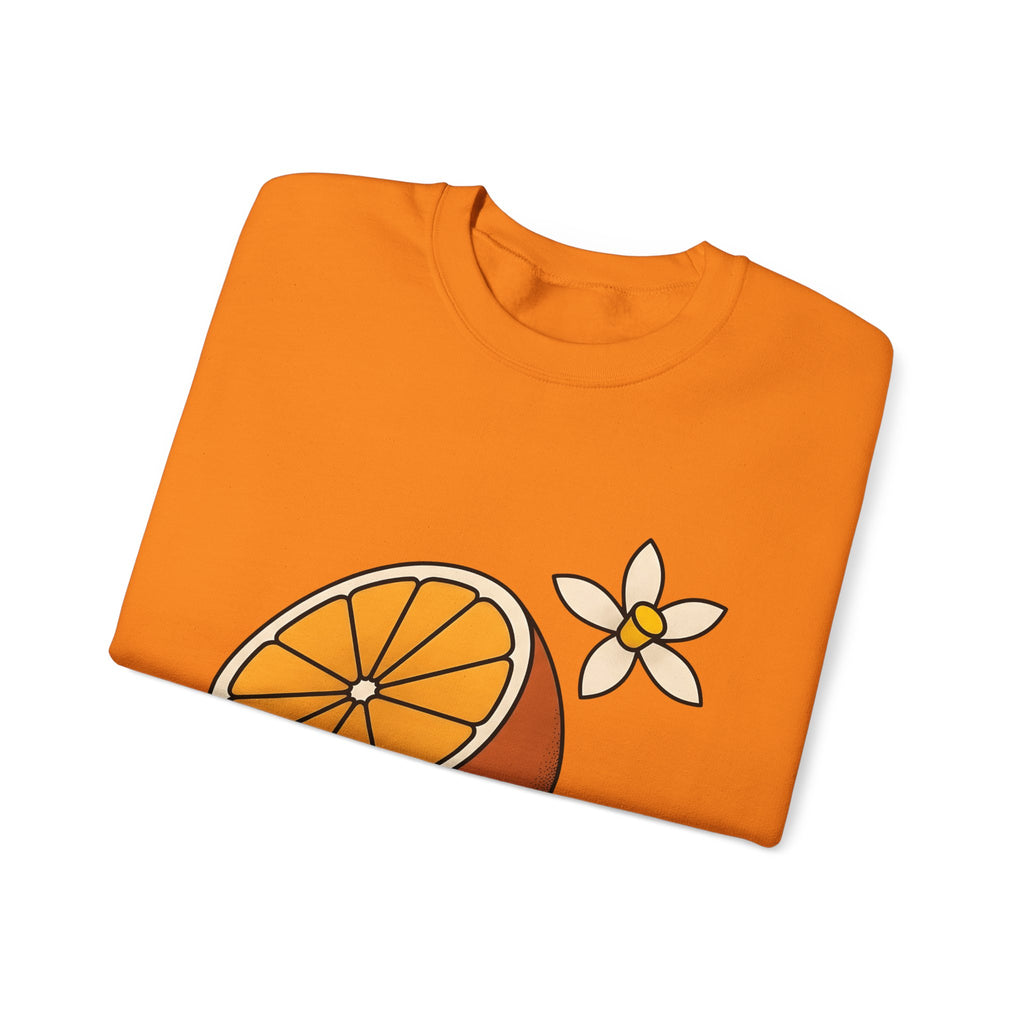 Tangerine Segment Sweatshirt Boho Chic Gardening Gift Women Modern Sweatshirt Mandarin Sweatshirt Bohemian Fan Contemporary Sweatshirt Gardener Graphic Classic