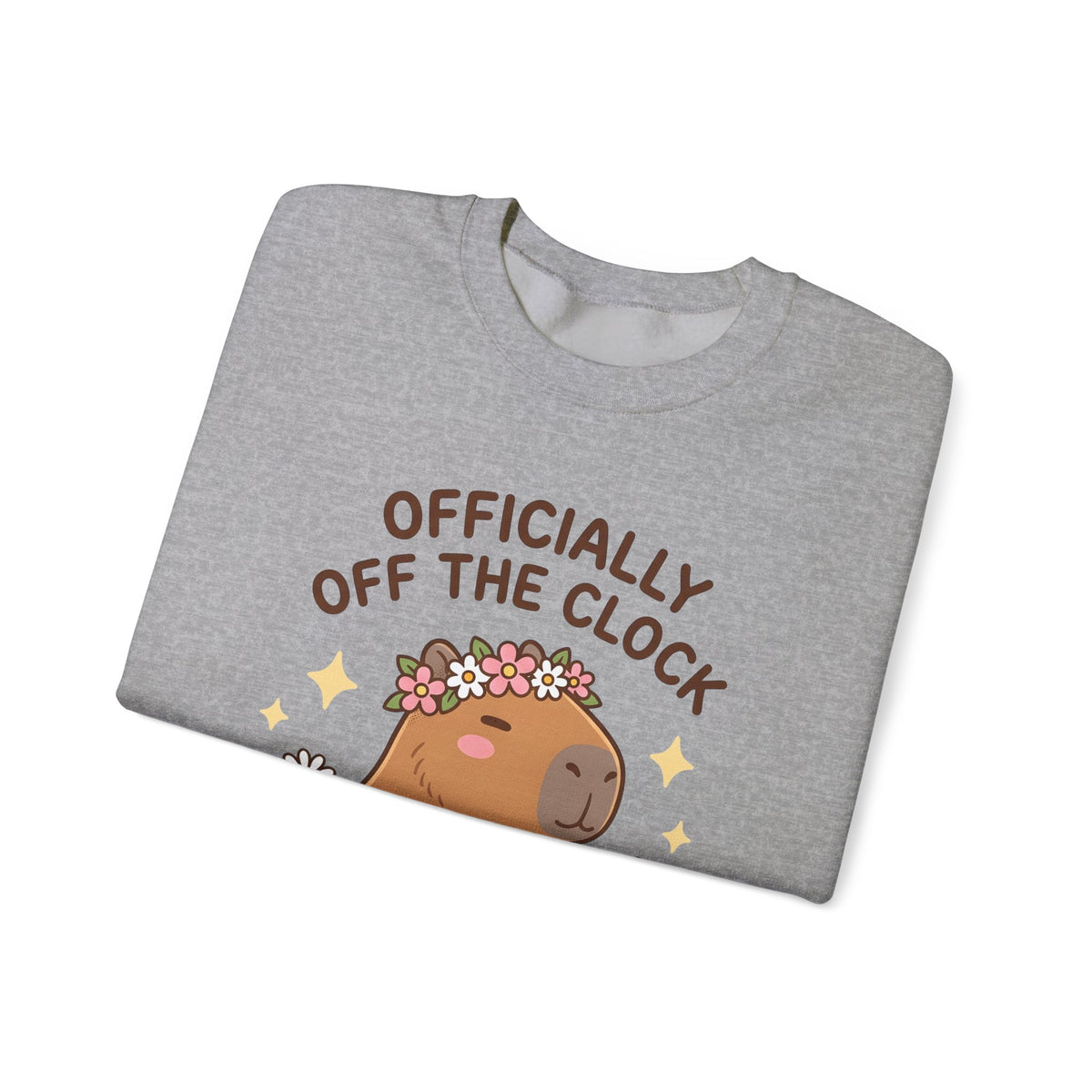 Capybara Coffee Sweatshirt Nurses Animal Gift Women Cute Sweatshirt Coffee Sweatshirt Nurse Enthusiast Adorable Sweatshirt Wildlife Graphic Cartoon Daisies