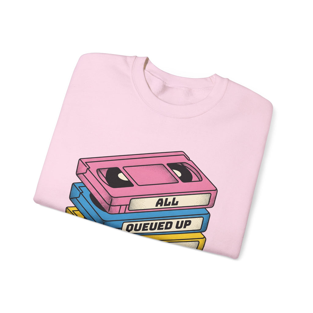Vhs Tape Stack Sweatshirt St Valentine's Day Nostalgia Gift Women Retro Sweatshirt Videotape Sweatshirt Valentine Fan Vintage Sweatshirt Retro Illustration Pop