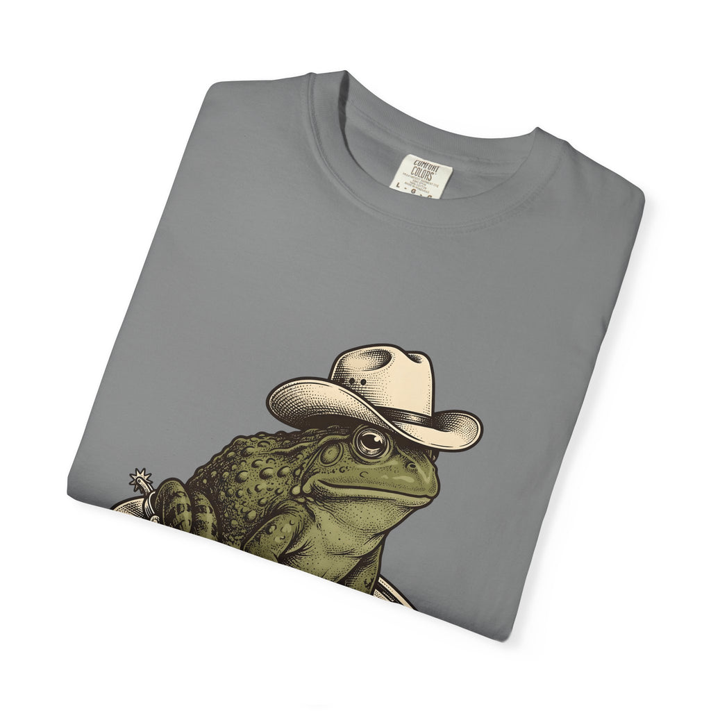 Rodeo Frog T-Shirt Cowgirl Ranch Gift Women Classic T-Shirt Toad T-Shirt Cowgirl Fan Vintage T-Shirt Farm Graphic Line Art Metal Horseshoe T-Shirt