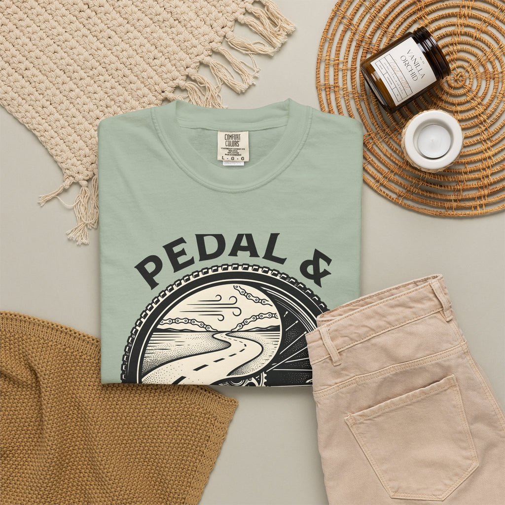 Biking Wheel T-Shirt Cycling Journey Gift Women Heritage T-Shirt Spokes T-Shirt Cyclist Enthusiast Vintage T-Shirt Travel Graphic Nostalgic